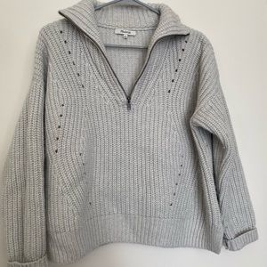 Madewell Pointelle Half-zip Sweater